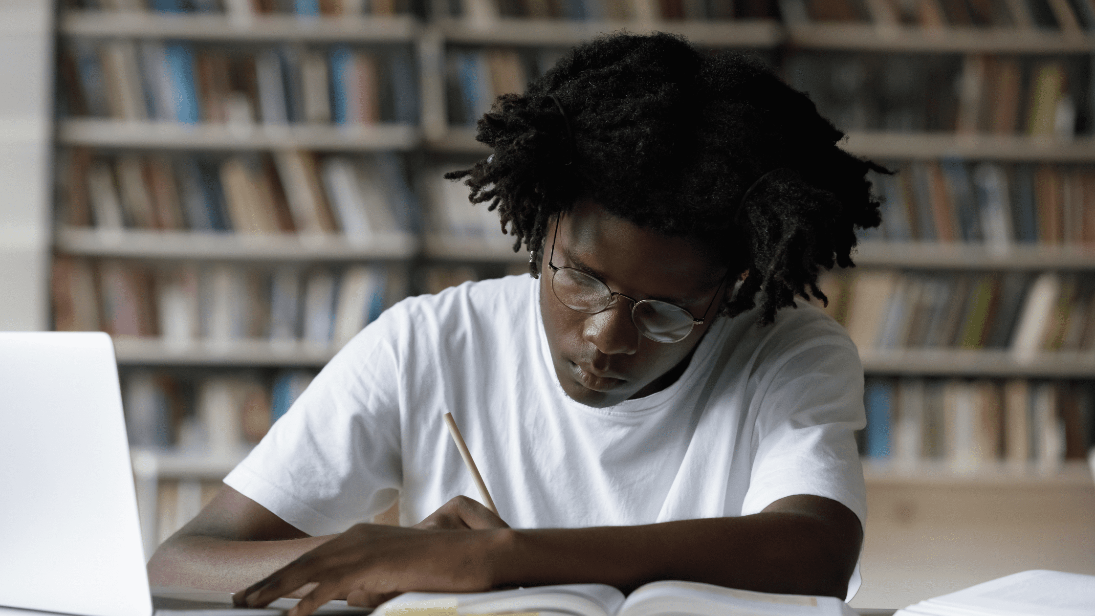 An SGU med school student studying for the CBSE exam.